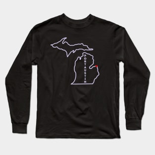 Port Austin MI Love (Lavendar) Long Sleeve T-Shirt